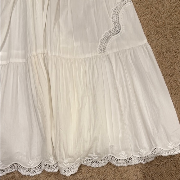 Johnny Was Cream Long Sleeve V-Neck Sundress - Picture 5 of 11